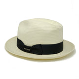 Stetson Haberdash Center Dent Shantung Straw Fedora in #color_