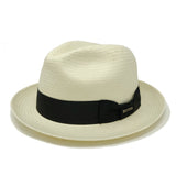 Stetson Haberdash Center Dent Shantung Straw Fedora in #color_