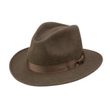 Stetson Markham Pinch Front Wool Felt Fedora in Sage #color_ Sage