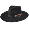 Stetson Midtown Wool Felt Wide Brim Fedora in Black #color_ Black