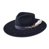 Stetson Night Sky Seeker Wool Fedora in Navy #color_ Navy