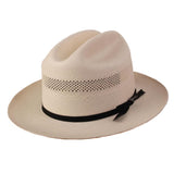 Stetson Open Road 5 Vented Shantung Outdoor Straw Hat in Natural #color_ Natural