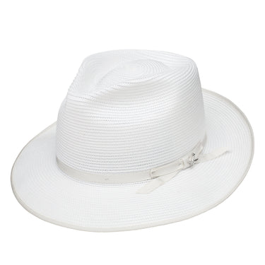 Stetson Stratoliner Milan Straw Fedora in White #color_ White