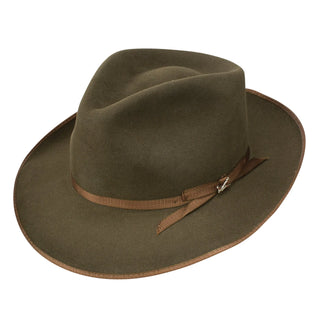 Stetson Stratoliner SE (Special Edition) Firm Wool Felt Fedora in Sage #color_ Sage