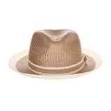 Steven Land Adrian Vented Pinch Front Polybraid Straw Fedora in #color_