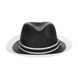 Steven Land Adrian Vented Pinch Front Polybraid Straw Fedora in #color_