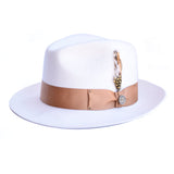 Steven Land Castro Wool Fedora in Bone #color_ Bone