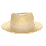 Steven Land Jordan Pinch Front Polybraid Straw Fedora in #color_