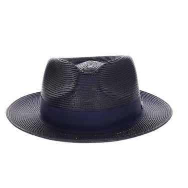 Steven Land Jordan Pinch Front Polybraid Straw Fedora in #color_