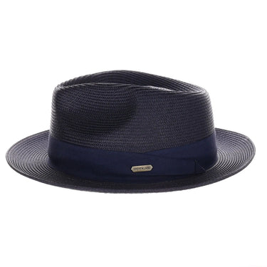 Steven Land Jordan Pinch Front Polybraid Straw Fedora in #color_