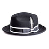 Steven Land London Wool Fedora in Black / White #color_ Black / White