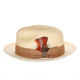 Steven Land Wall Street Hemp Straw Fedora in #color_