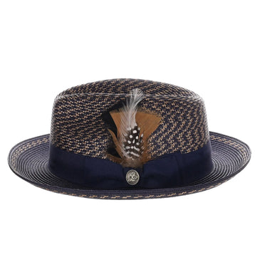 Steven Land Wall Street Hemp Straw Fedora in #color_