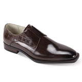 Giovanni Sullivan Leather Slip-On Dress Shoes in Chocolate #color_ Chocolate