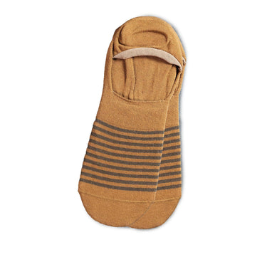 Vannucci No Show Socks Cotton in Cognac #color_ Cognac