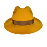 Borsalino Jer in Mustard Large Brim Marengo Felt Fedora Made in Italy in #color_