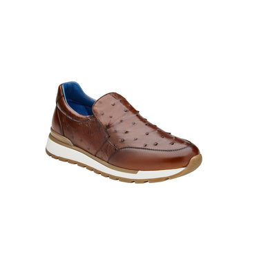 Belvedere Cramer in Antique Peanut Ostrich Slip-on Sneaker in #color_