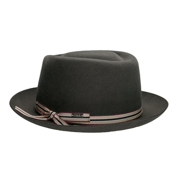 Fernandez y Roche Irving in Grey Fur Felt Fedora Made in Spain in #color_