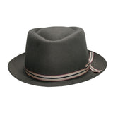 Fernandez y Roche Irving in Grey Fur Felt Fedora Made in Spain in #color_