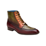 Belvedere Greco in Antique Burgundy / Olive / Brandy Ostrich and Leather Boots in #color_