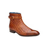 Belvedere Libero in Antique Almond Genuine Ostrich Leg and Quilted Leather Boots in #color_