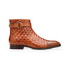 Belvedere Libero in Antique Almond Genuine Ostrich Leg and Quilted Leather Boots in Antique Almond #color_ Antique Almond