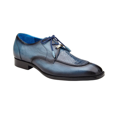 Belvedere Primo in Antique Blue Safari Alligator & Leather Oxfords in #color_