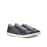 DapperFam Rivale in Navy Men's Italian Leather Trainer in Navy #color_ Navy