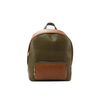 DapperFam Luxe Men's Back Pack in Cognac Painted Calf in #color_