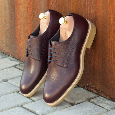 DapperFam Vero in Burgundy Men's Italian Full Grain Leather Derby in #color_