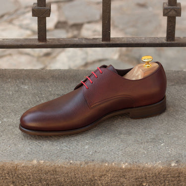 DapperFam Vero in Burgundy Men's Italian Full Grain Leather Derby in #color_