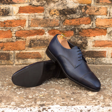 DapperFam Vero in Navy Men's Italian Leather Derby in #color_