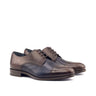 DapperFam Vero in Dark Brown / Navy Men's Italian Leather Derby in Dark Brown / Navy #color_ Dark Brown / Navy