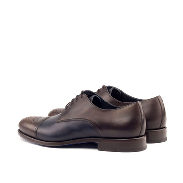 DapperFam Vero in Dark Brown / Navy Men's Italian Leather Derby in #color_