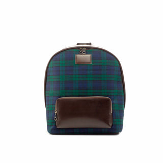 DapperFam Luxe Men's Back Pack in Blackwatch Sartorial in #color_