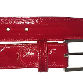 Belvedere Genuine Eel Belt in Red in Red 44 #color_ Red 44