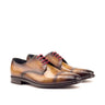 DapperFam Vero in Cognac / Brown Men's Hand-Painted Patina Derby in Cognac / Brown #color_ Cognac / Brown