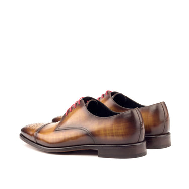 DapperFam Vero in Cognac / Brown Men's Hand-Painted Patina Derby in #color_