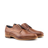 DapperFam Vero in Med Brown Men's Lux Suede & Italian Leather Derby in Med Brown #color_ Med Brown