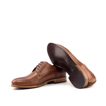 DapperFam Vero in Med Brown Men's Lux Suede & Italian Leather Derby in #color_