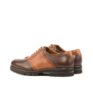 DapperFam Fabrizio in Dark Brown / Med Brown Men's Italian Full Grain Leather Saddle in #color_